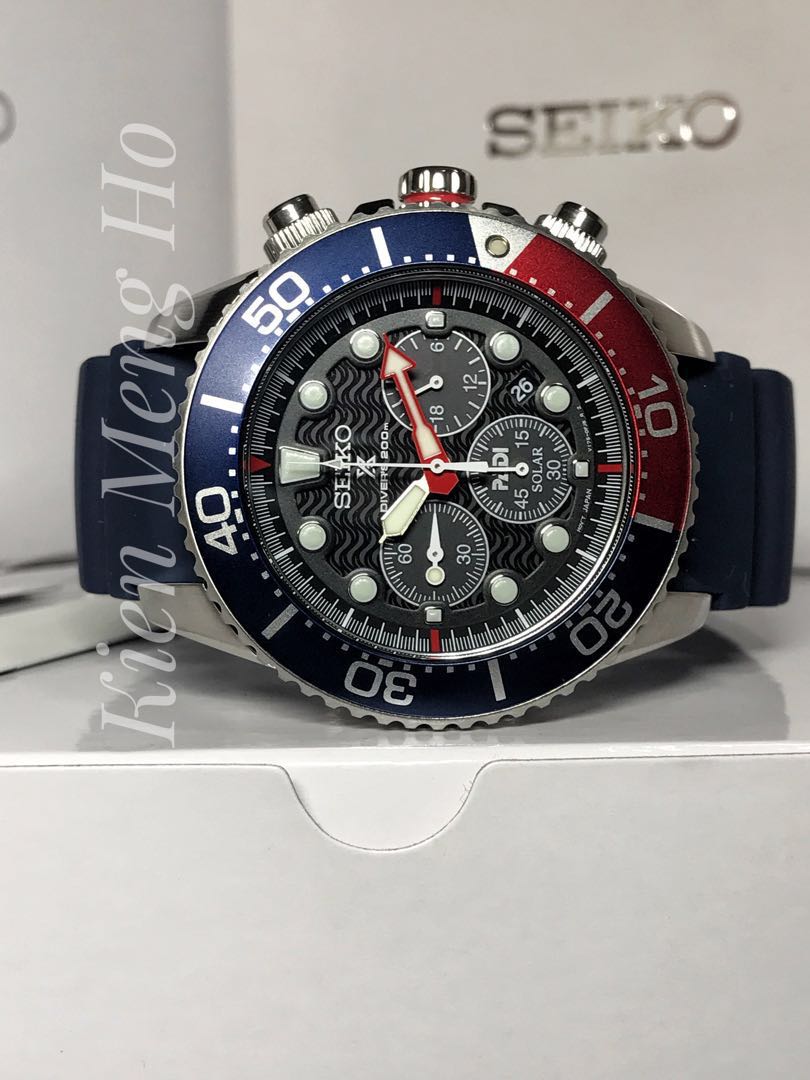 seiko padi solar chronograph