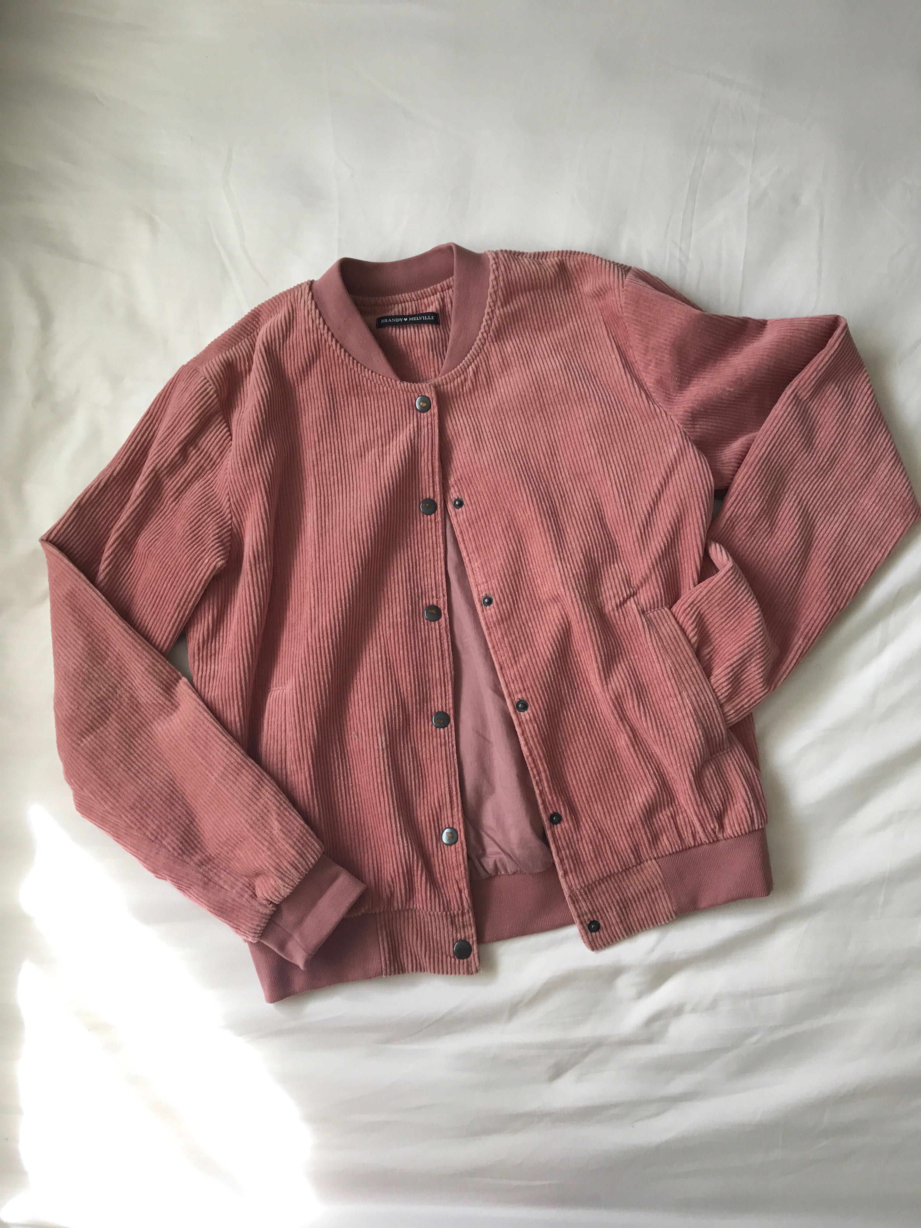 Brandy melville sale pink corduroy jacket