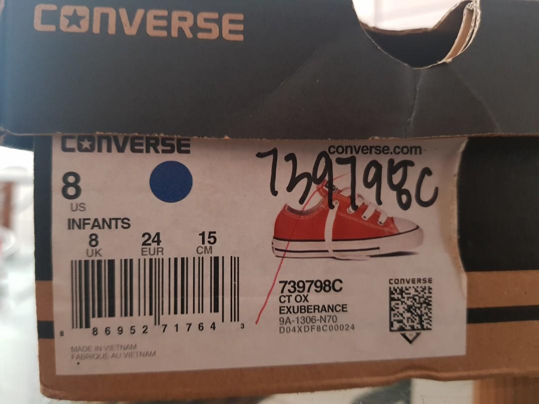 infant size 1 converse