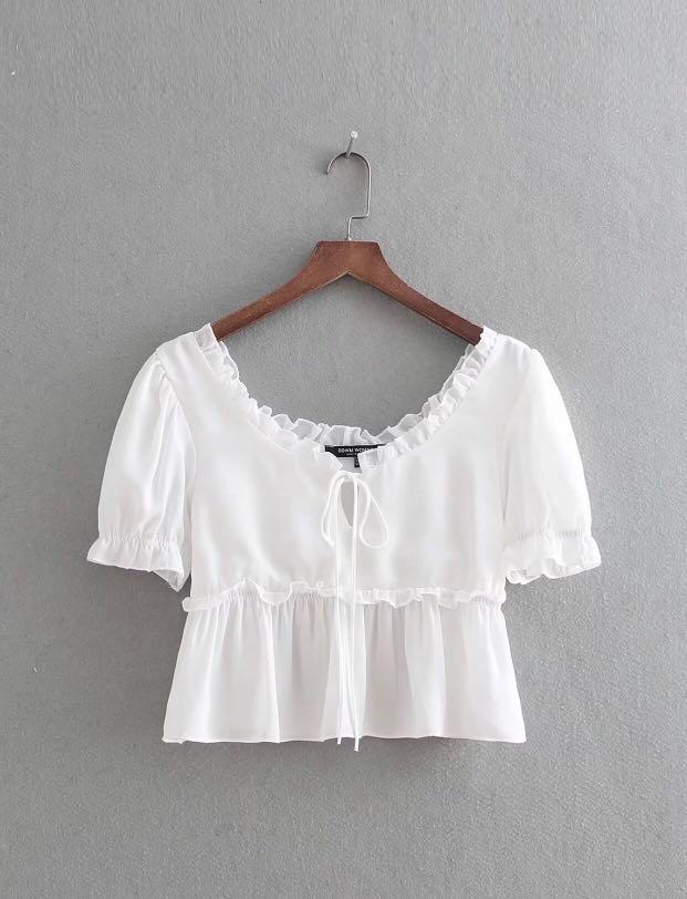 cute white summer blouses