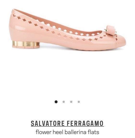 Ferragamo flower deals heel flat