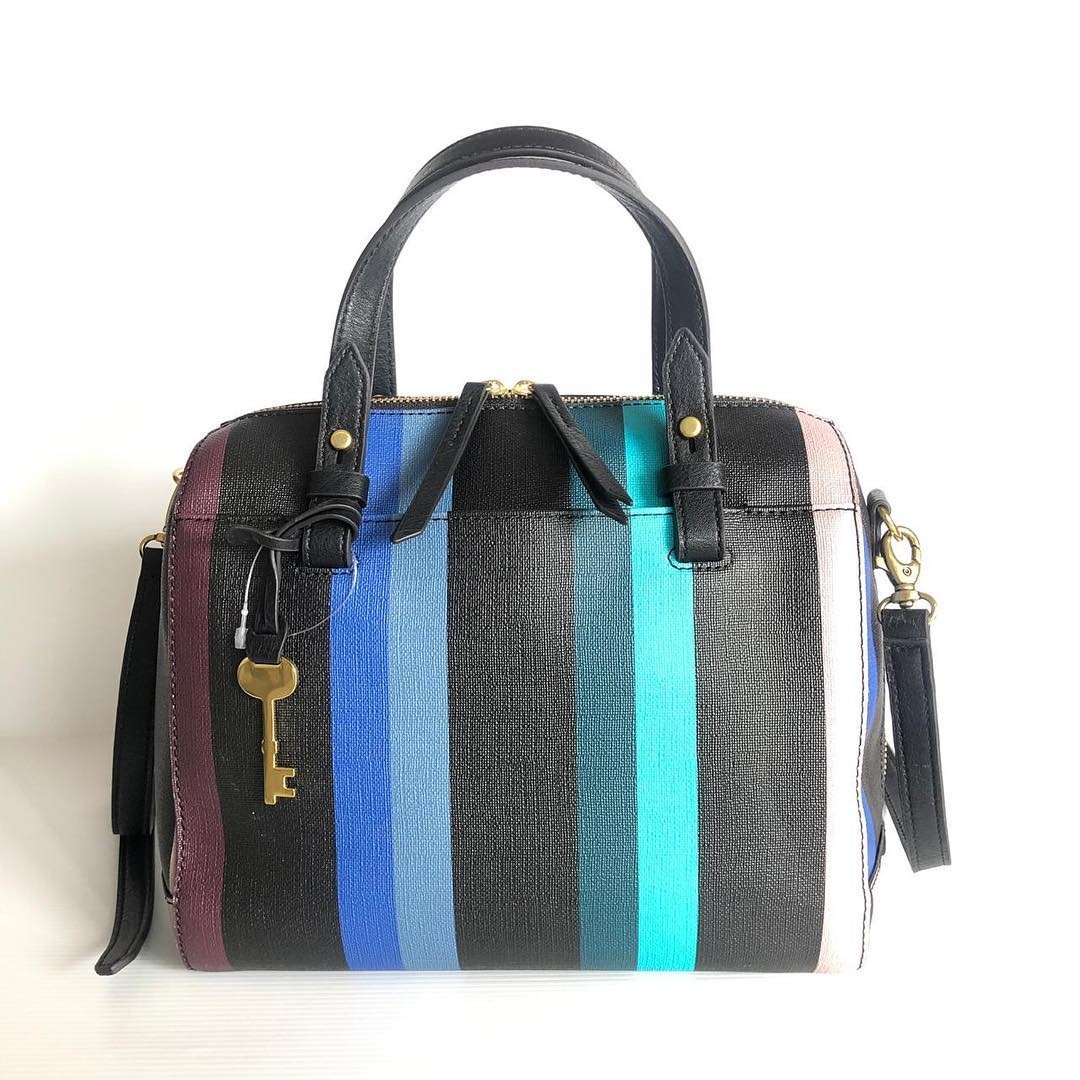 Fossil rachel satchel blue multi shop