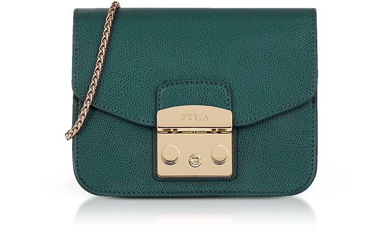 Furla Metropolis Mini Crossbody in Forest Green