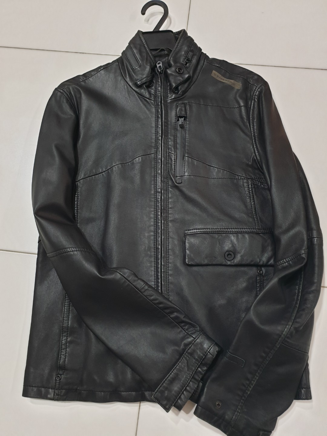 G Star Raw leather jacket Men s Fashion Coats Jackets and