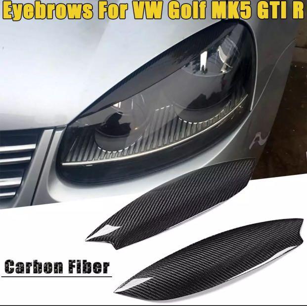 Golf GTI MK5 Carbon Fiber Eyelids/Eyebrows, Auto Accessories on Carousell