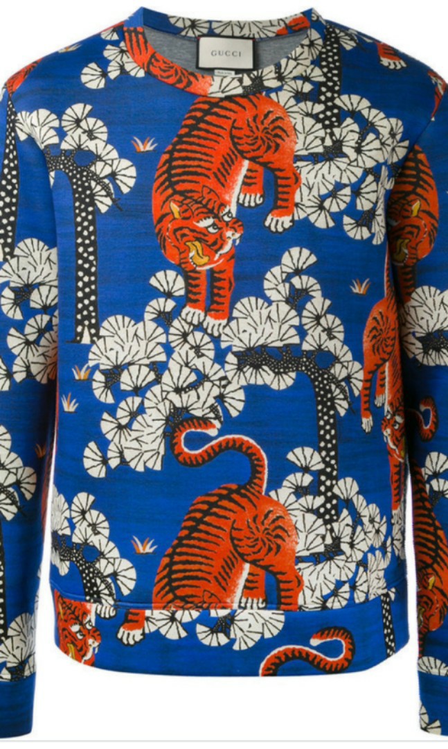 bengal tiger print longsleeve, Men's Fashion, Tops & Sets, Formal Shirts on Carousell
