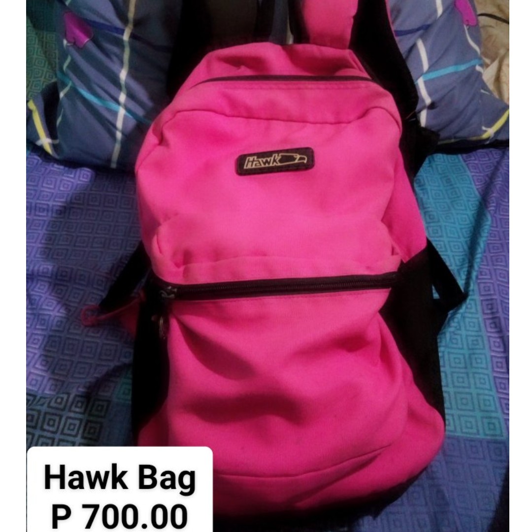 hawk bag pink and black