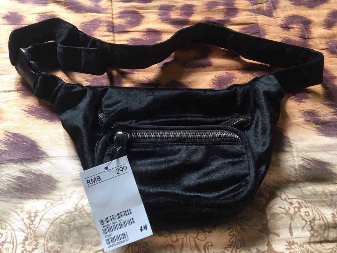 H&m waist bag velvet discount