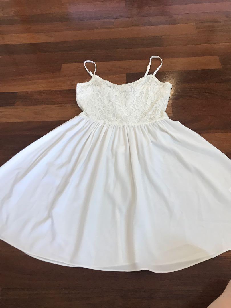 h&m white dress uk