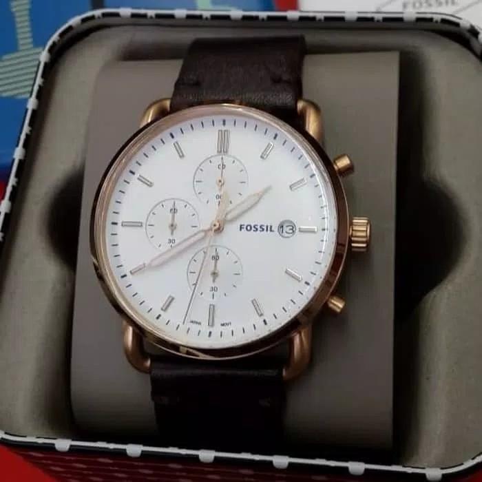 Jam Tangan Pria Fossil FS 5476 Leather Kulit Original Murah