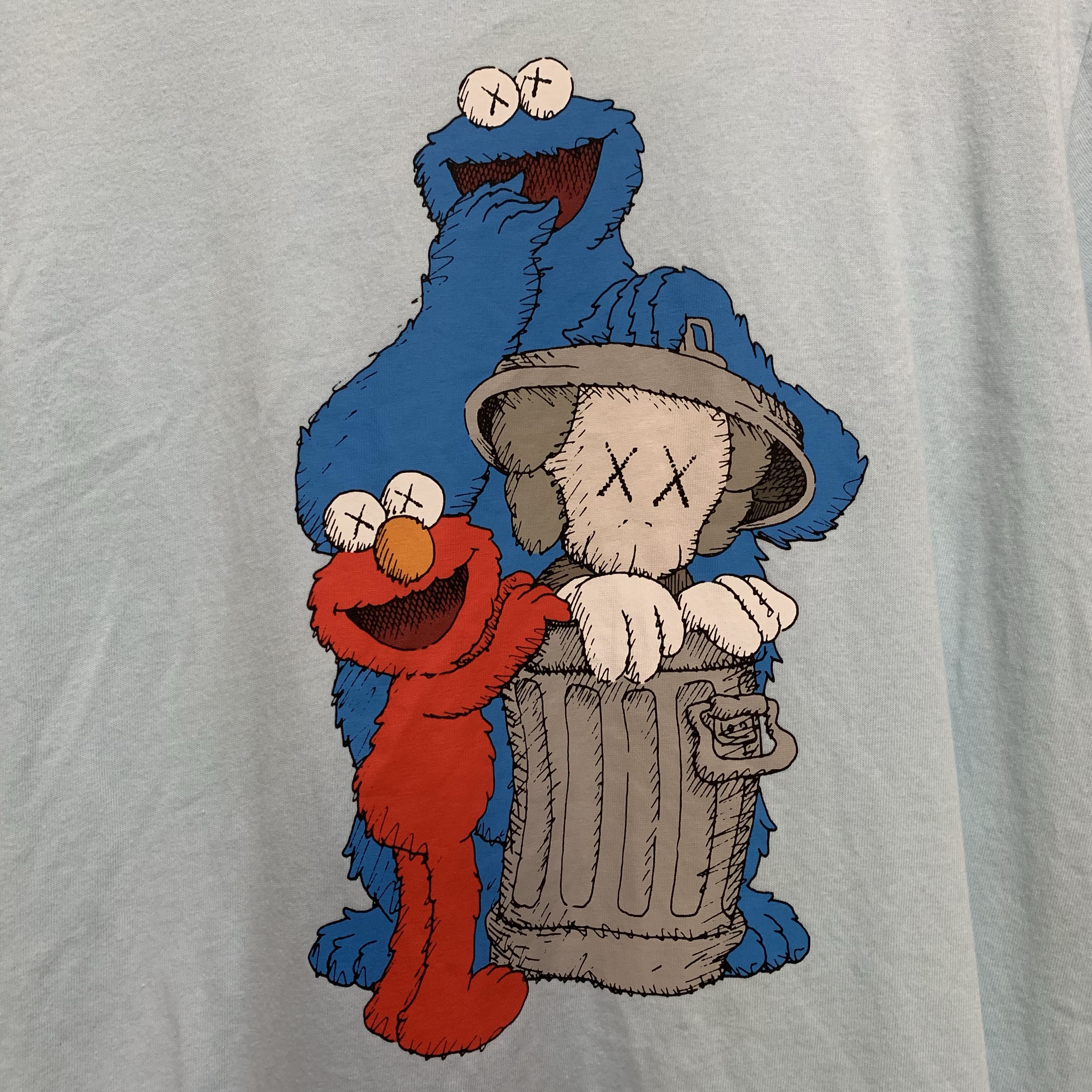 Kaws X Sesame Street Graphic Tee Men S Fashion Clothes Tops On