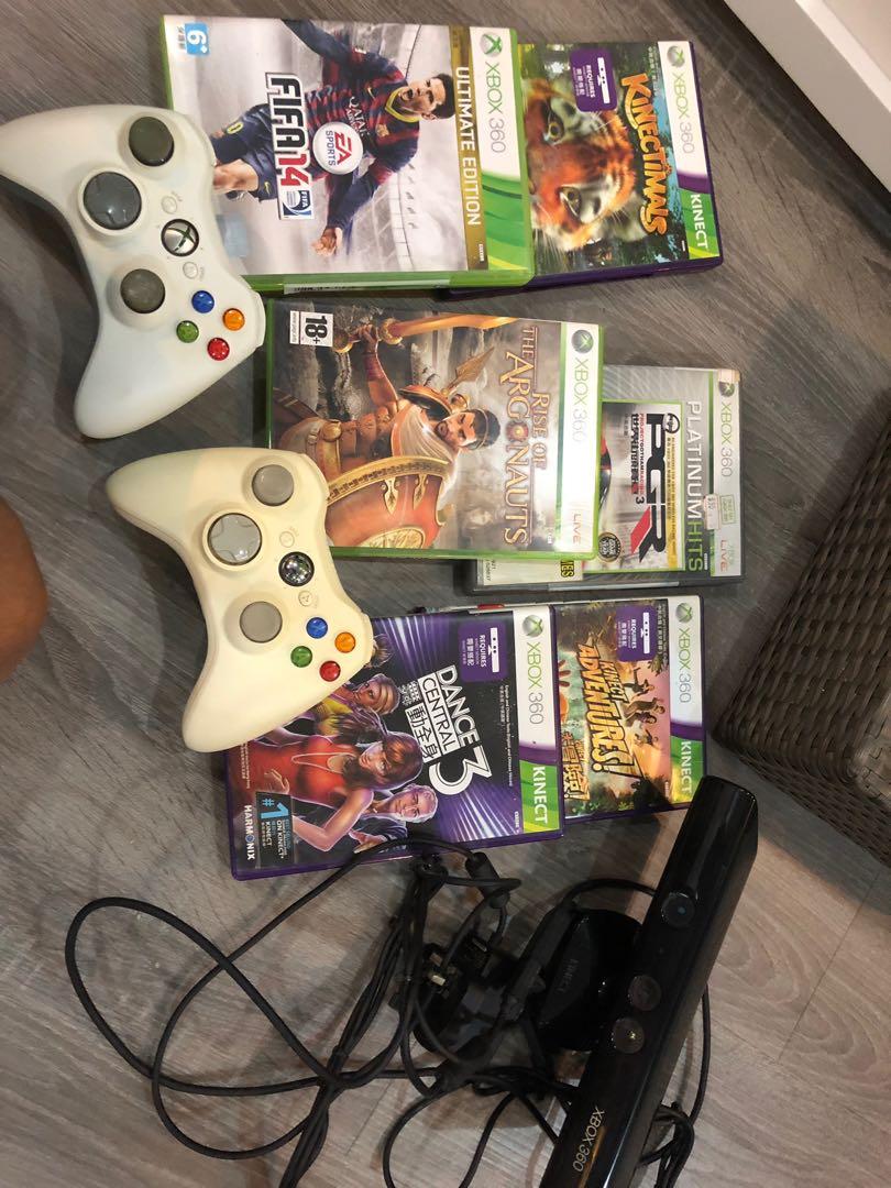 Kinect sensor ,2 wireless controller and six games, Video Gaming ...