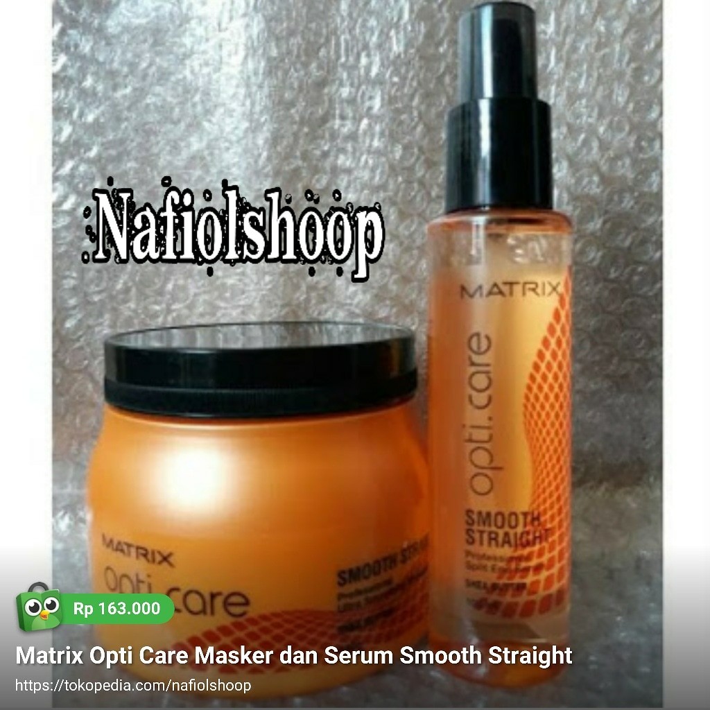 Matrix Opti Care Masker Dan Serum Smooth Straight Health Beauty