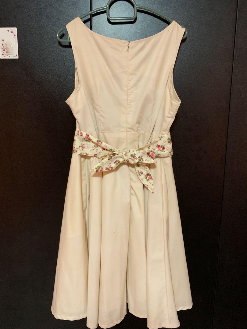 Off white beige dress clearance