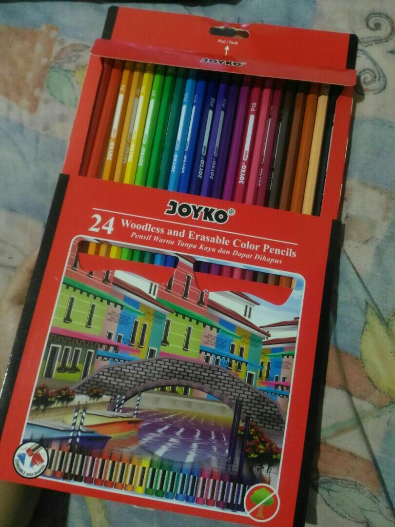 Pensil Warna Joyko 24 Dapat Dihapus Books Stationery