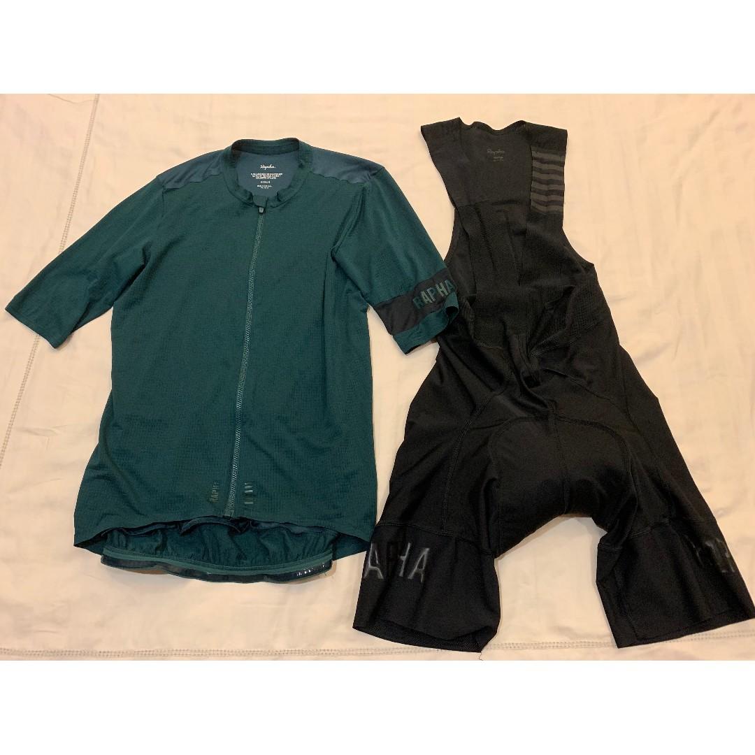Rapha Pro Team jersey & bib-shorts set - Dark Green, Sports Equipment, Bicycles & Parts, Parts 