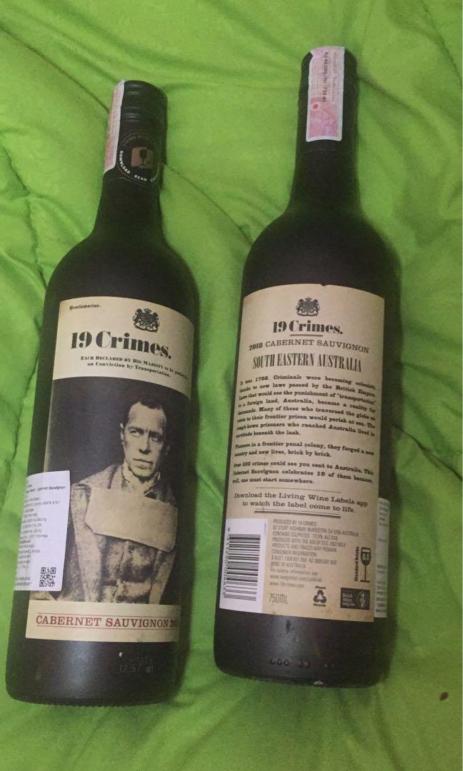 Red wine 19crimes, Makanan & Minuman, Minuman Tidak ...
