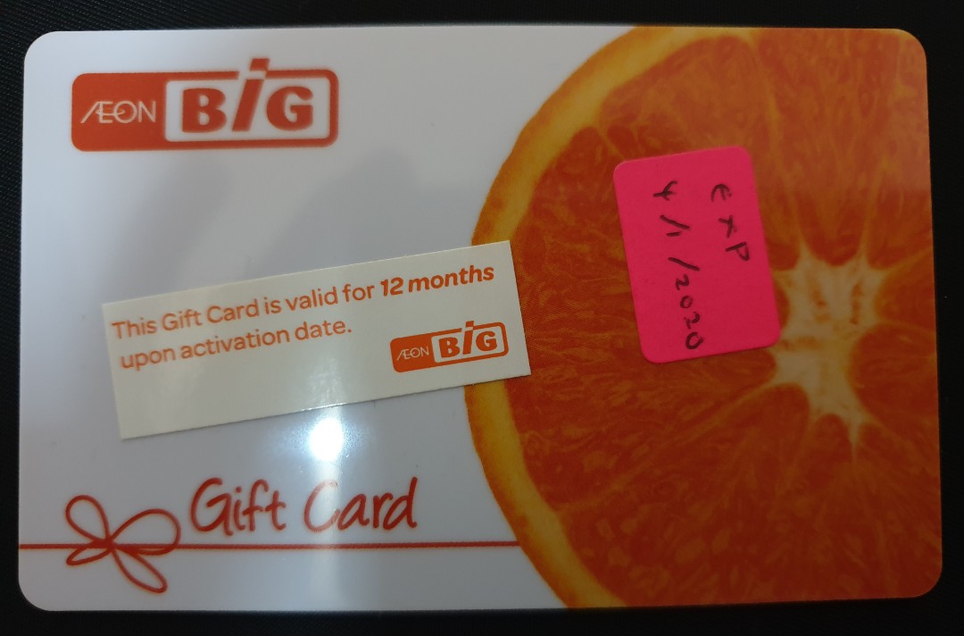 Rm 500 Aeon Big Gift Card Tickets Vouchers Gift Cards Vouchers On Carousell