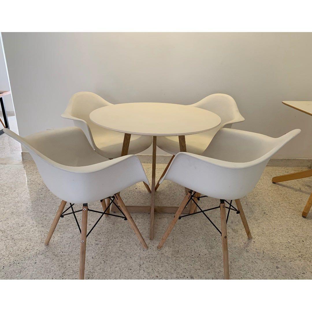 Scandinavian Design Dining Table 4 Eames Design Armchairs Home Furniture Furniture On Carousell
