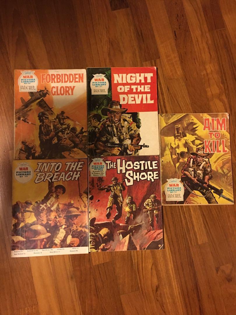 War comics (Category: Vintage Collectibles) located in Singapore. Submitted by harryoh (Listing ID 213633547, Image 4). Description: War picture library Battle picture library Conflict library Commando Amazing collection of mine Since childhood til now All from 1970s-1980s Inspiring army and war comics Wonderful artist drawing in black and white .