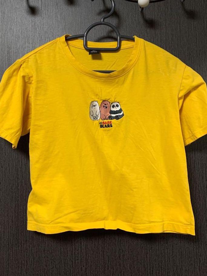 We Bare Bears Yellow Crop Top Women S Fashion Clothes Tops On