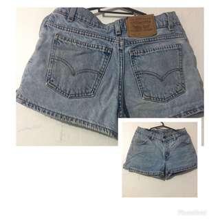 levi's high rise shorts