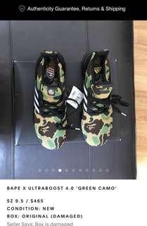 BAPE X ADIDAS ULTRA BOOST 9.5