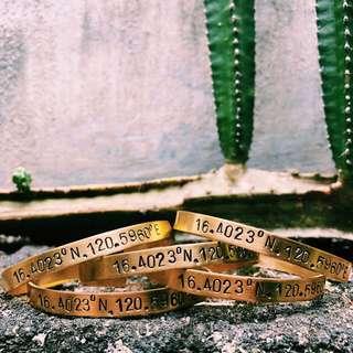 Longitude and Latitude Custom Coordinates Bangle