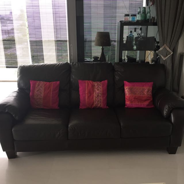 3 Seater Leather Couch Cushions Not For Sale Furniture Sofas