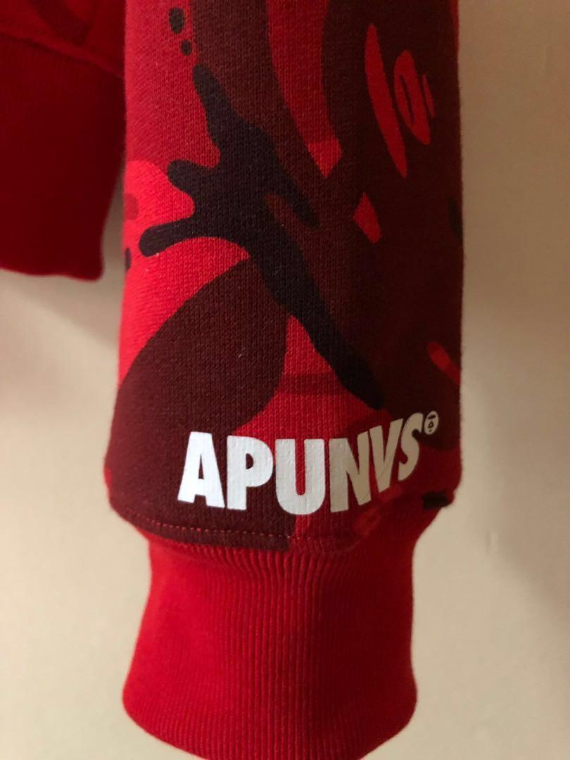 Aape red camo hoodie discount