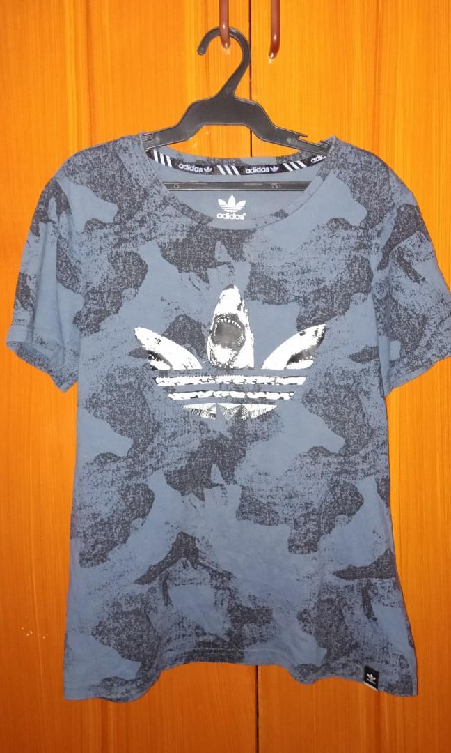 Adidas Shark Head Shirt, Men's Fashion 