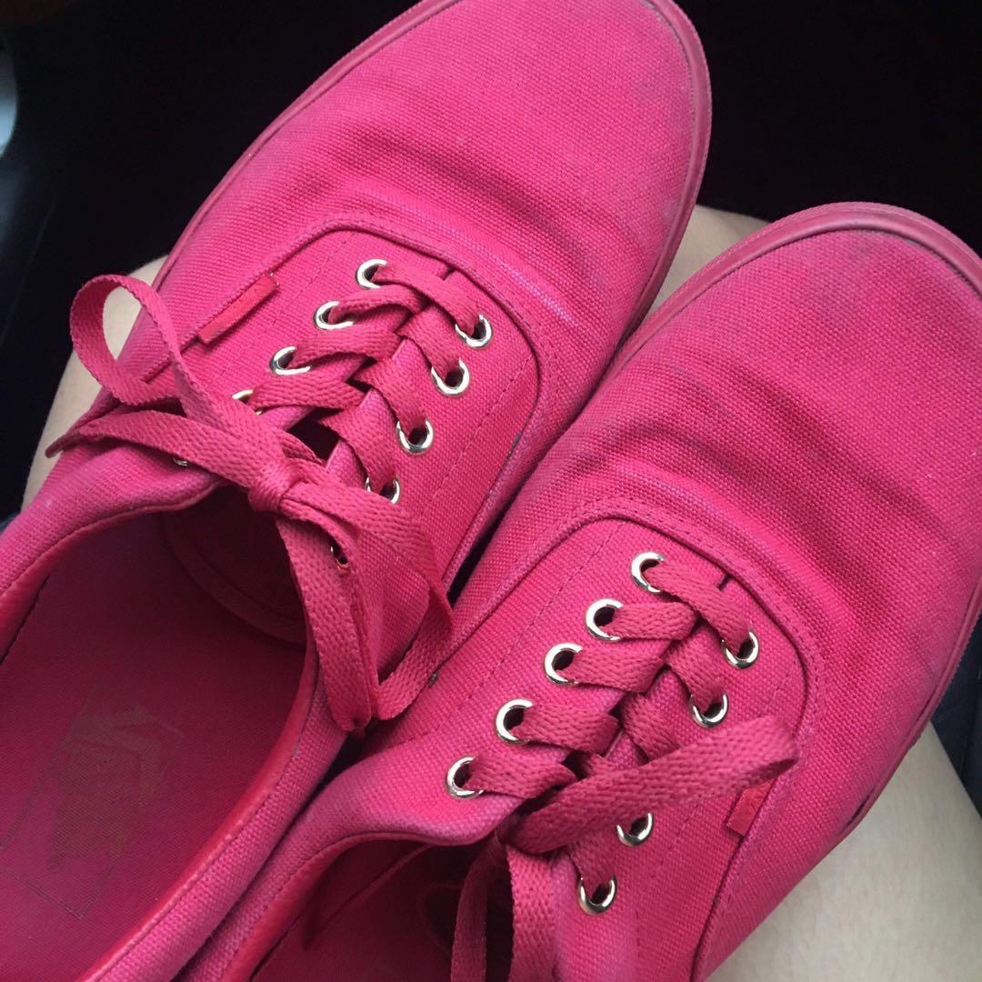 Authentic all red vans on sale