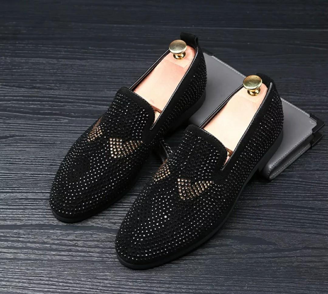 Black Loafers shoe men italian footwear