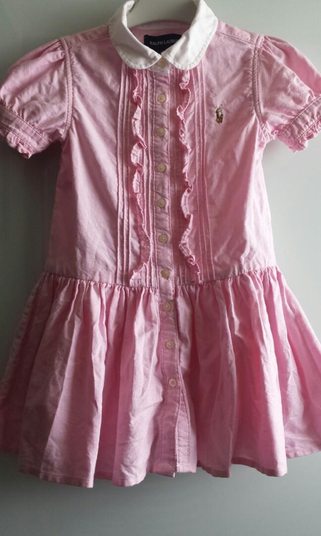 Bn Ralph Lauren Little Oxford Shirt Dress Babies Kids Girls