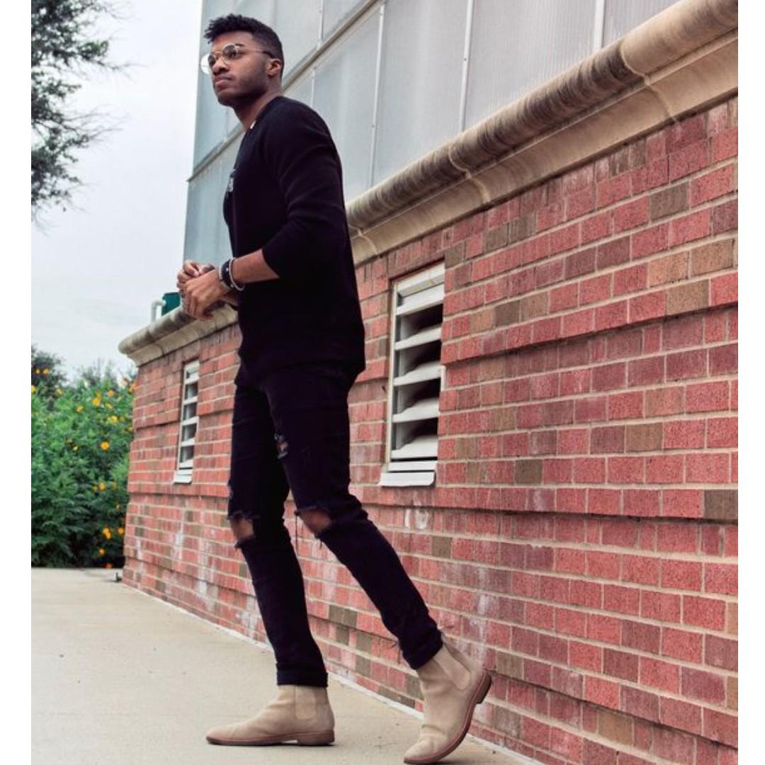 BNIB Chuck Suede Chelsea Boots Men Camel Common Projects Alternative