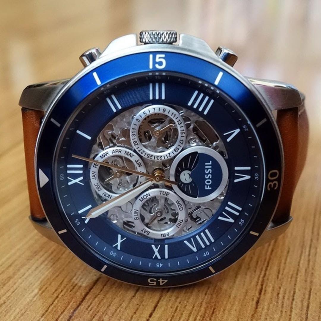 BNIB Fossil Grant Sport Sun Moon Automatic ME3140 Men s Watch