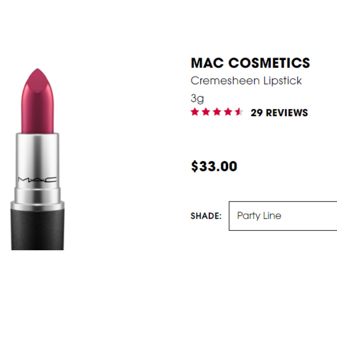 mac cremesheen lipstick on hold