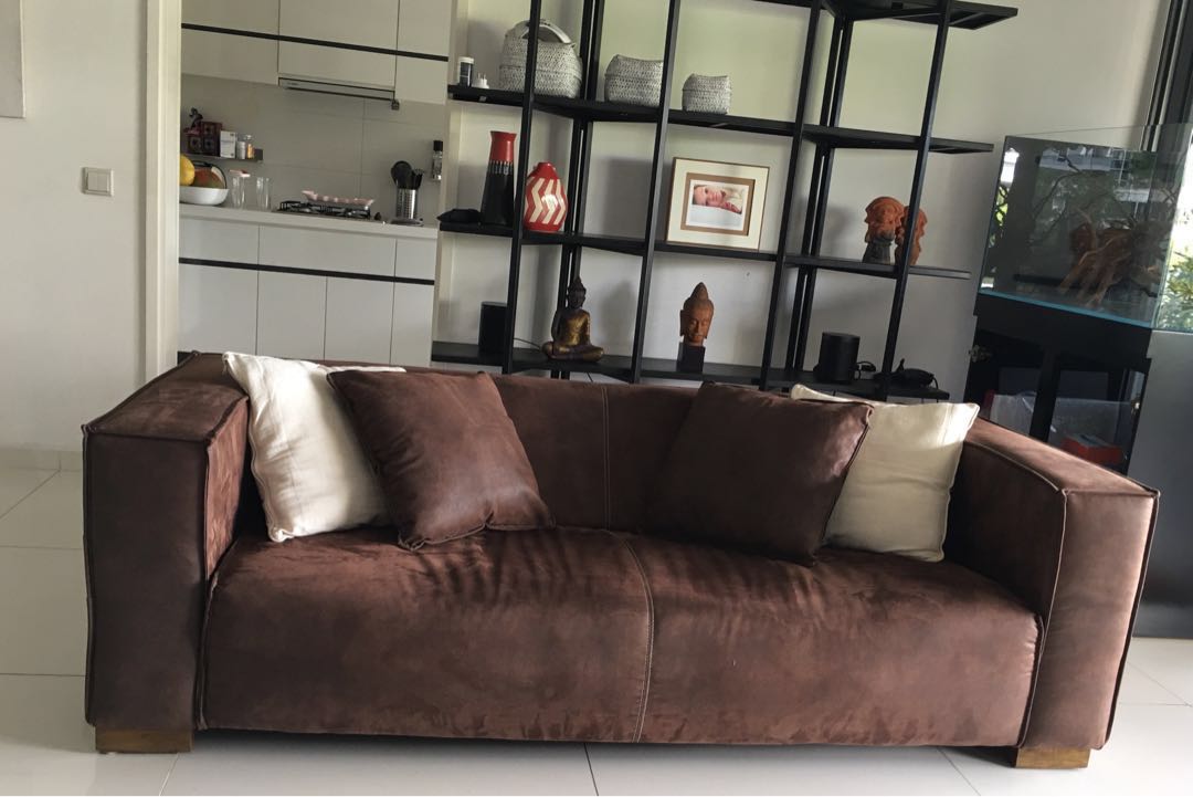 Brown Leather Sofa