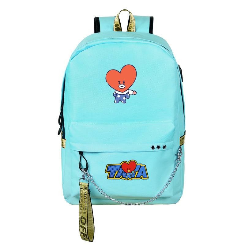 bts bt21 christmas edition korean style large capacity backpack school bag in 3 colours