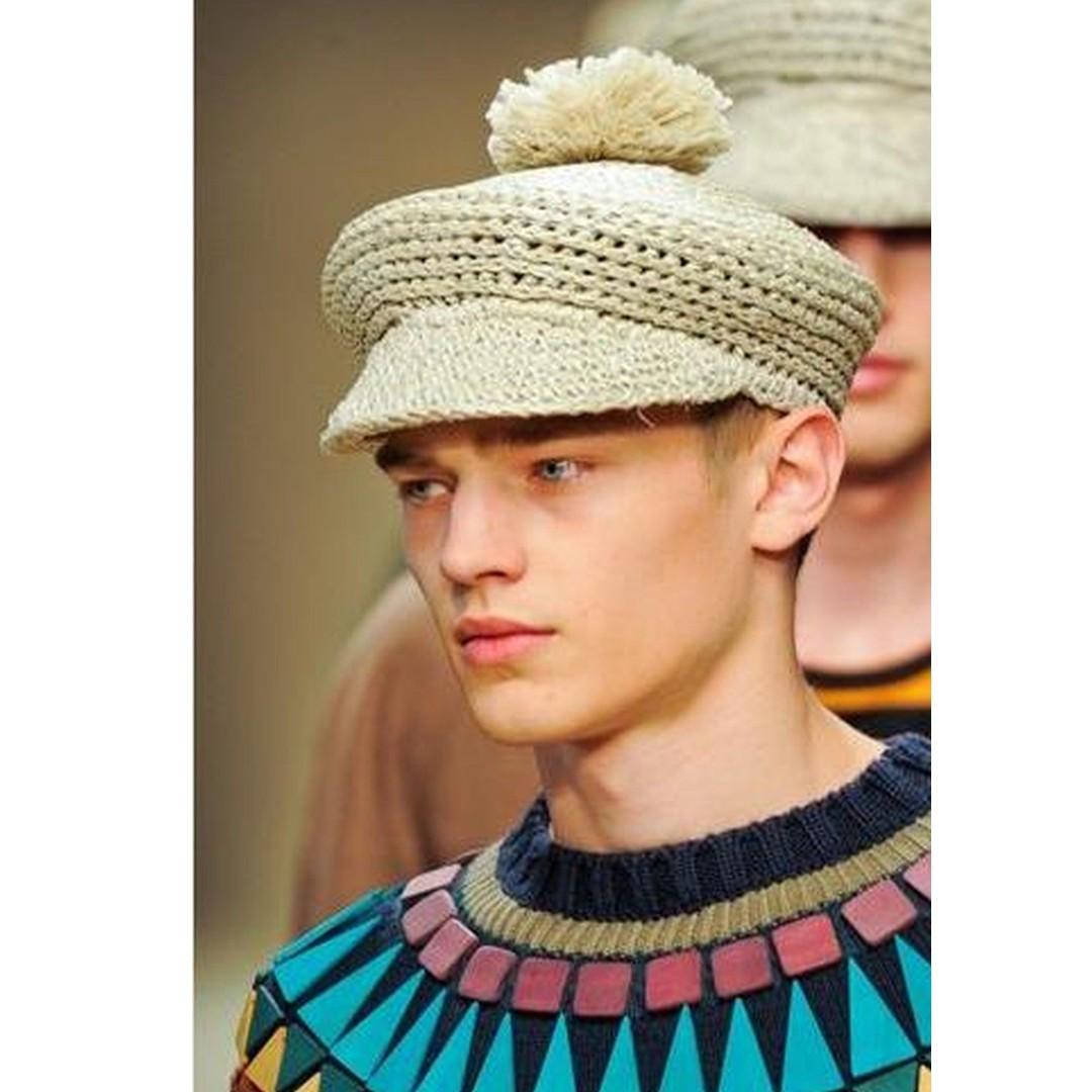 Burberry Prorsum raffia bobble straw cap