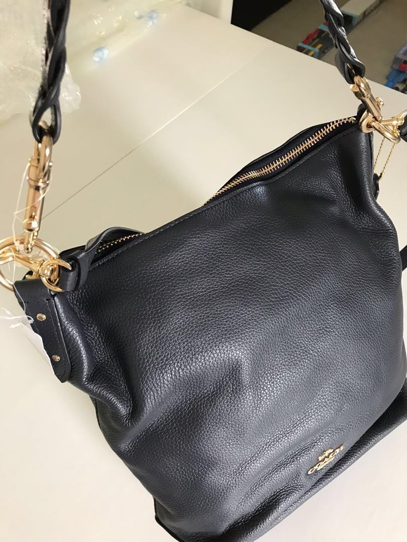 Coach leather abby best sale duffle