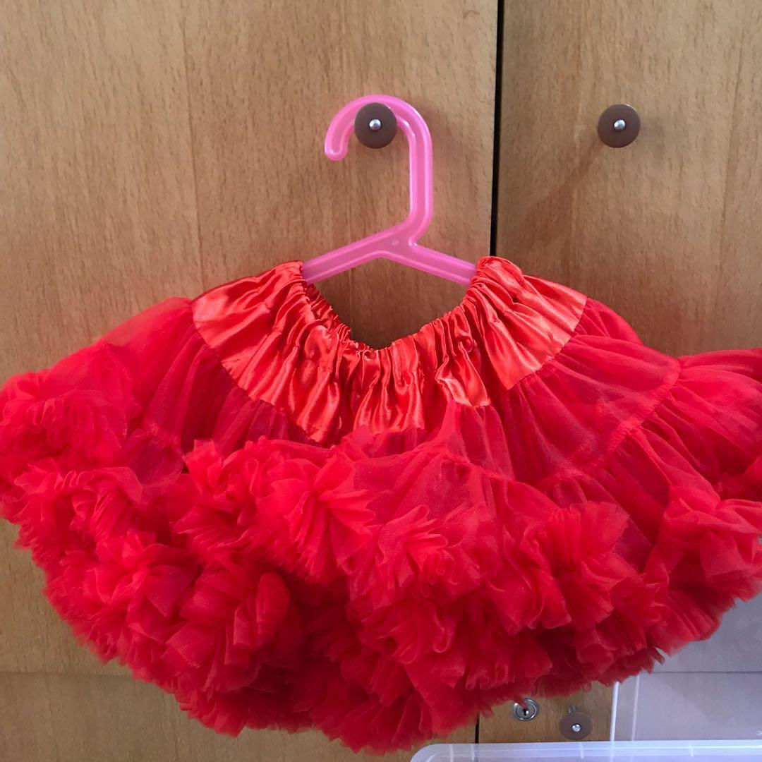 red kids tutu