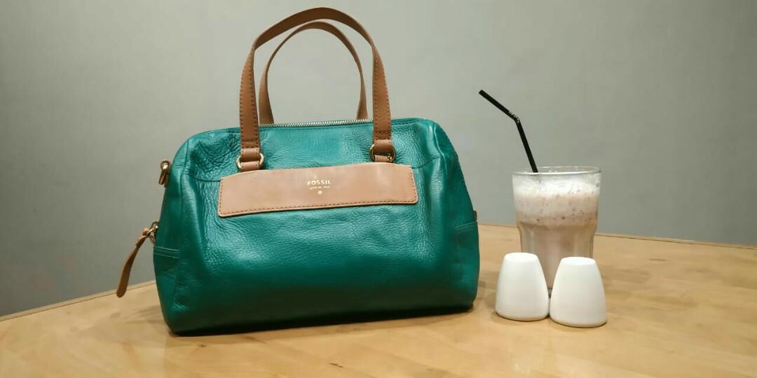 Fossil Amanda Satchel Green preloved