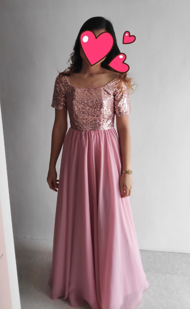 Gold Pink Dresses
