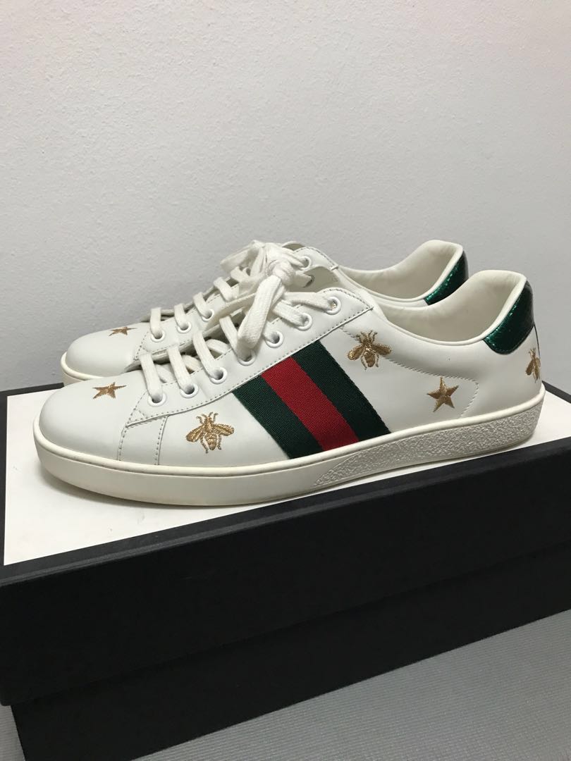 gucci ace sneaker with bees and stars