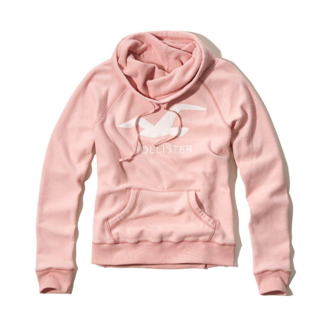 hollister pink hoodie