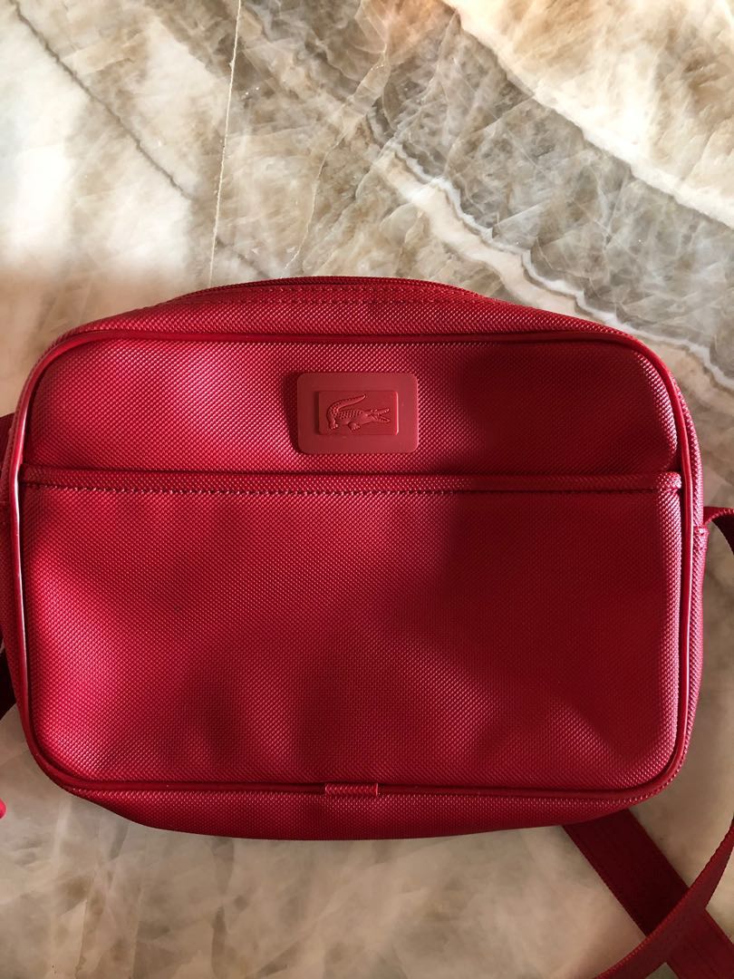 lacoste red crossbody bag