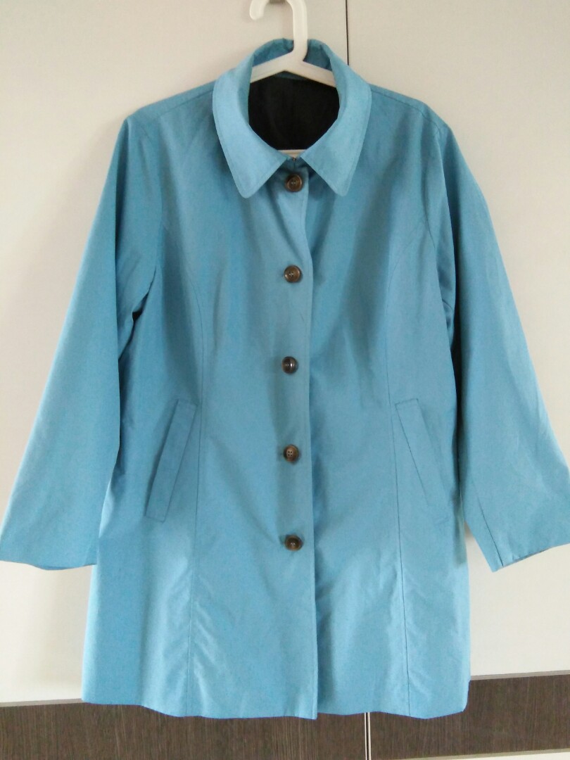 baby blue raincoat