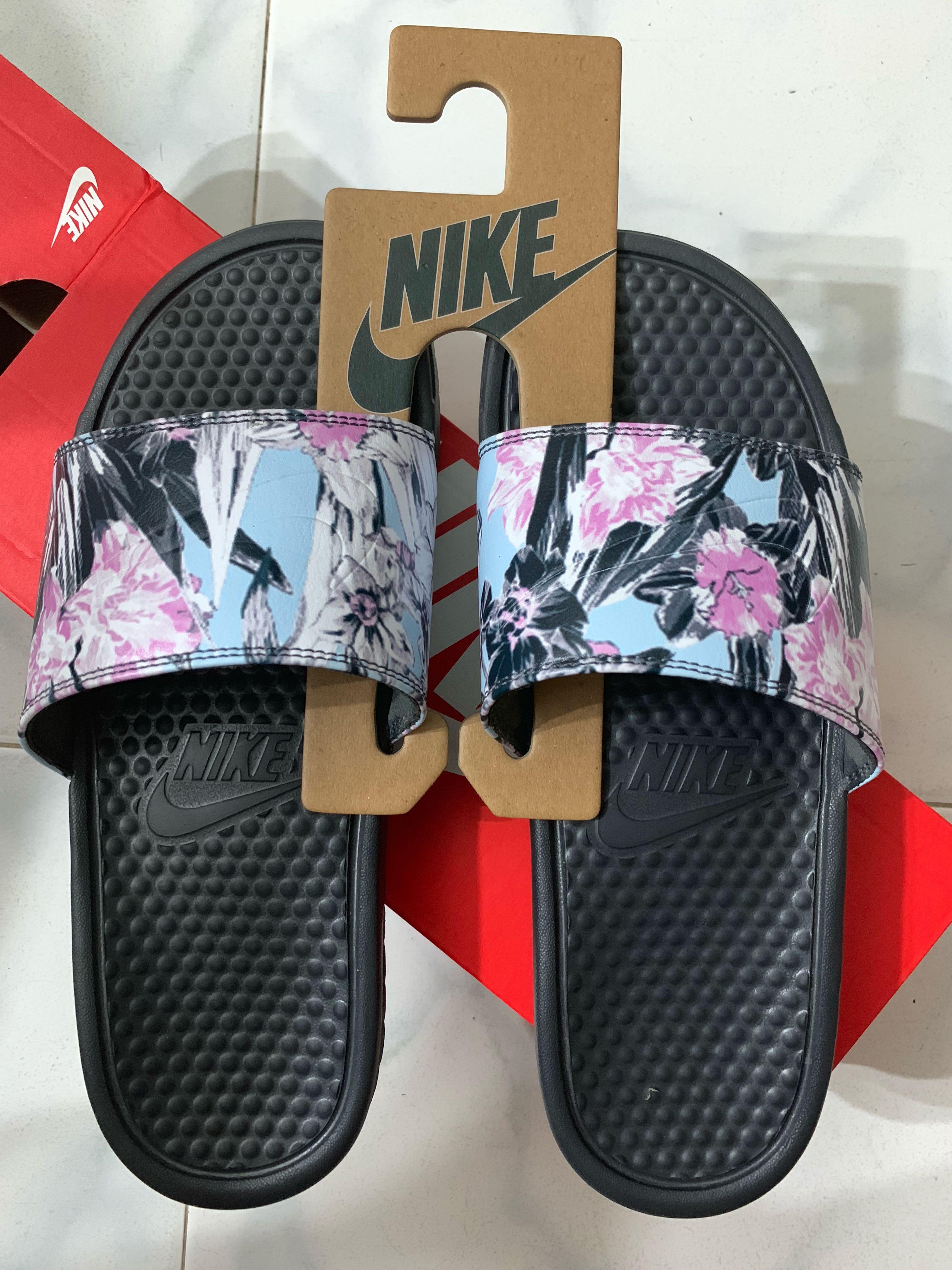 women's nike benassi jdi print fp slide sandals