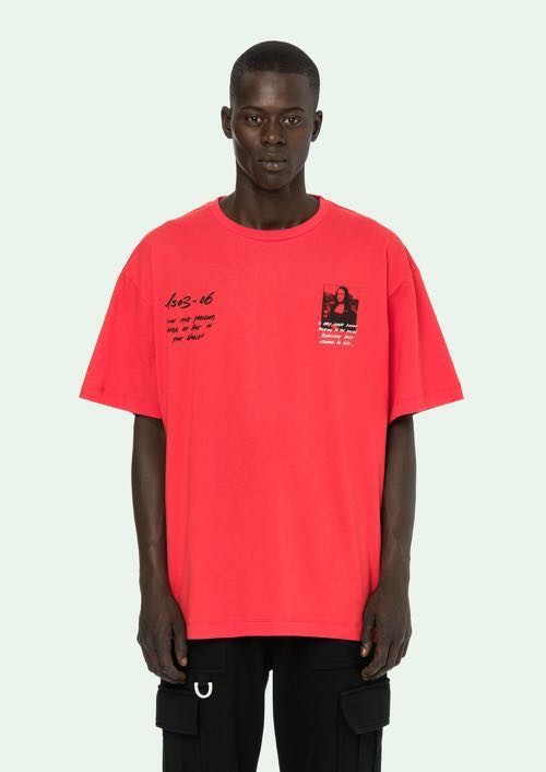 Off white mona sales lisa t shirt red